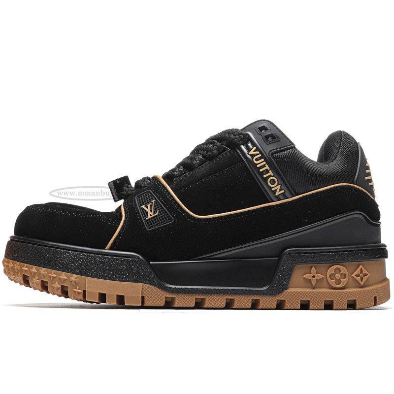 MManbuy L0*1s V*1tt0n Trainer Maxi Black Brown Suede