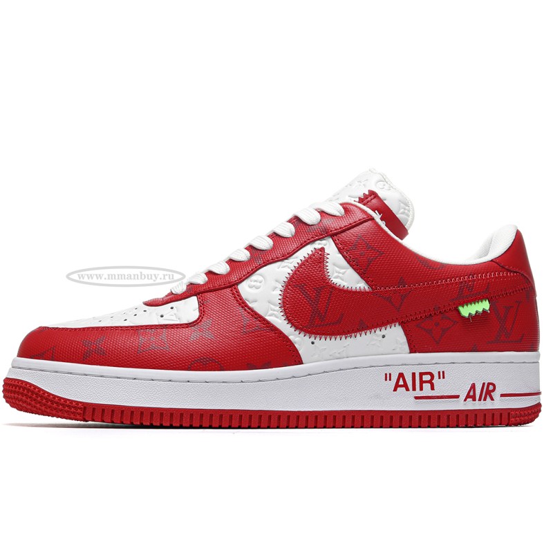 MManbuy L0*1s V*1tt0n Nike Air Force 1 Low By Virgil Abloh White Red