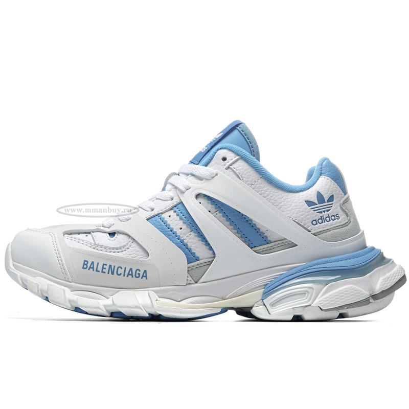 MManbuy Ba1enci*ga X Adid*s Track FORUM White/Blue