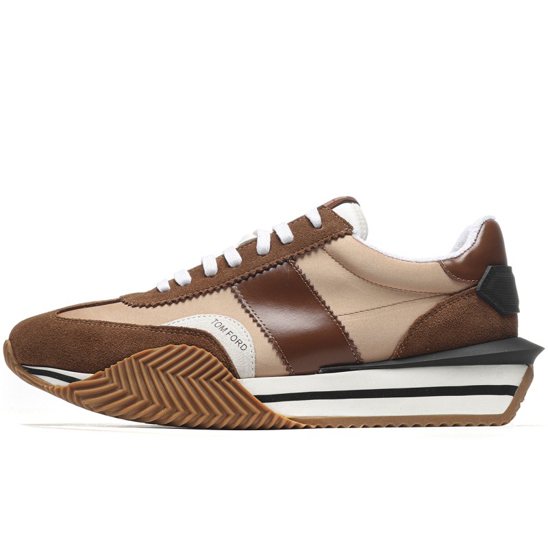 Mmanbuy Tom Ford Suede Eco-Friendly Material James Sneaker Brown
