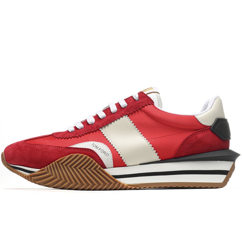 Mmanbuy Tom Ford Suede Eco-Friendly Material James Sneaker Red
