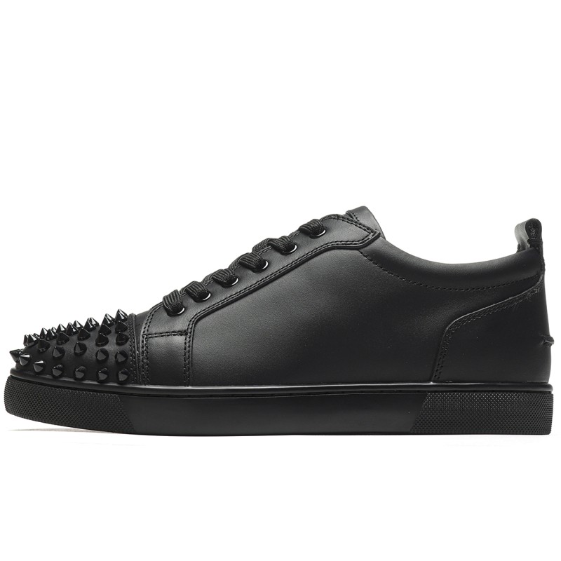 MManbuy  Chr1st*an 1oub0utin  Jacquard Spikes Calf Leather Black