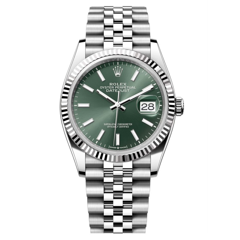 Mmanbuy Rolex Oyster Perpetual Datejust 36mm Mint And White Gold