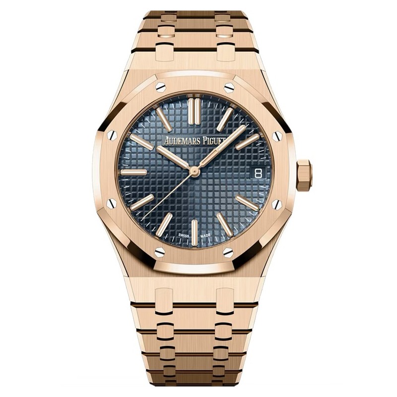 Mmanbuy AUDEMARS PIGUET Royal Oak Selfwinding 41mm Bleu Nuit Nuage 50 & Pink Gold