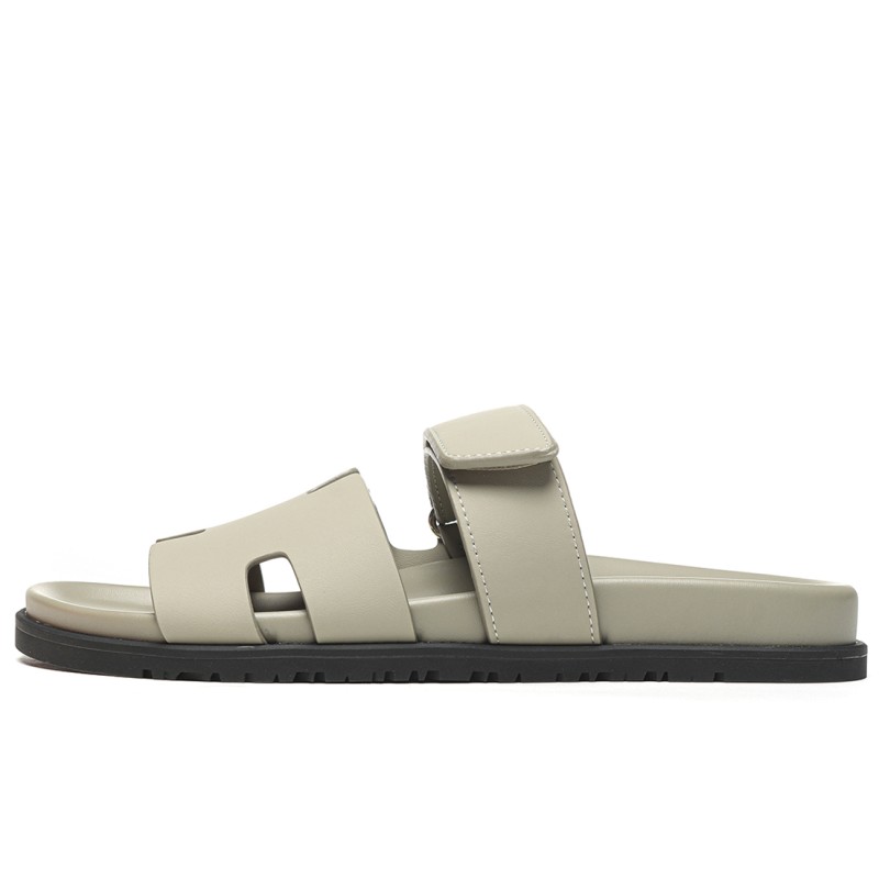 Mmanbuy Hermes Chypre Sandal Calfskin Leather Grey