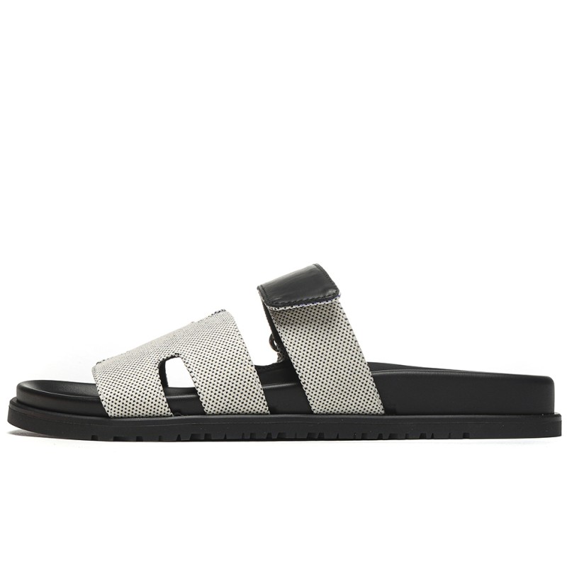 Mmanbuy Hermes Chypre Sandal Canvas Black