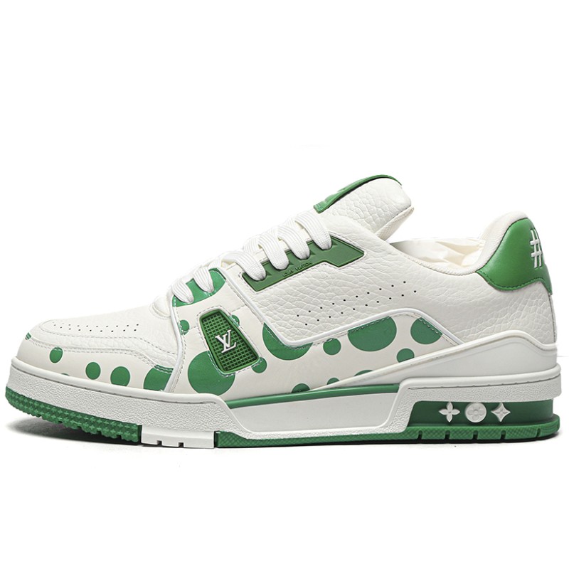 MManbuy L0*1s V*1tt0n Trainer White/Green Dots