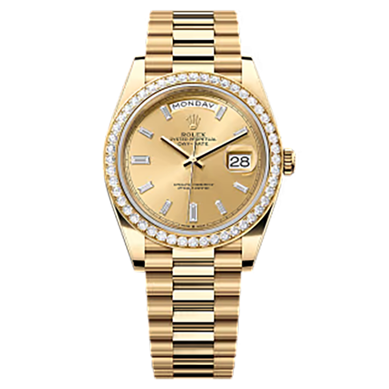 Mmanbuy Rolex Day-Date Oyster 40mm Yellow Gold And Diamonds Gold