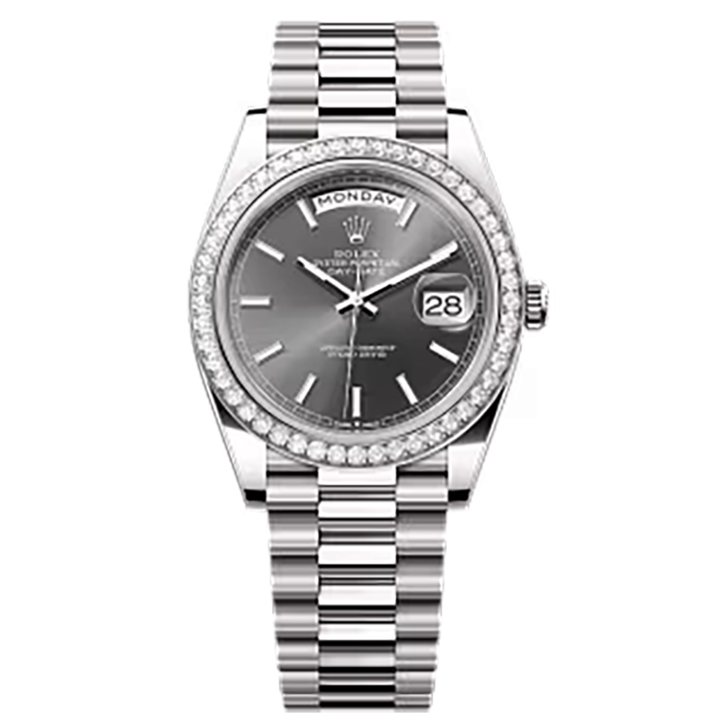 Mmanbuy Rolex Day-Date Oyster 40mm White Gold And Diamonds Grey