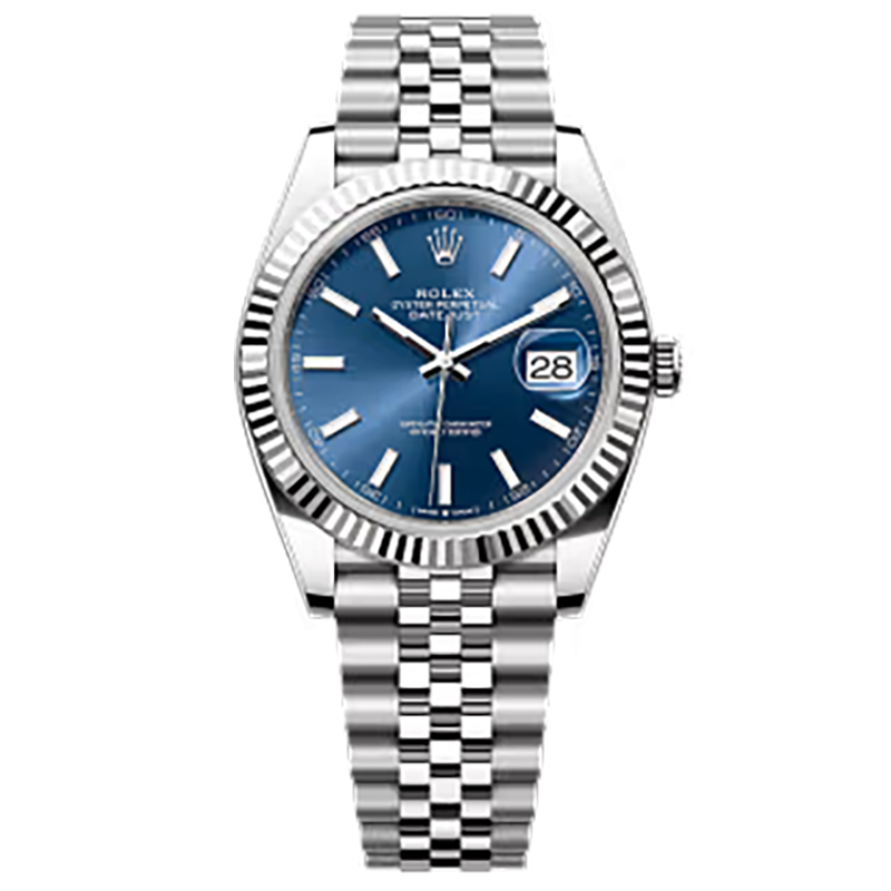 Mmanbuy Rolex Datejust Oyster 41mm Oystersteel And White Gold Blue