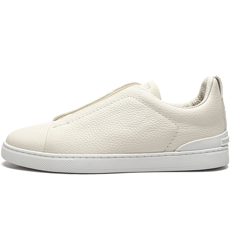 MMANBUY ZEGNA Triple Stitch™ Suede Low-Top Sneakers Light Taupe