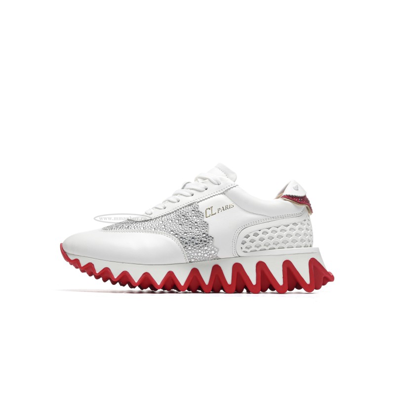 MManbuy Chr1st*an 1oub0utin 1oubishark Leather White