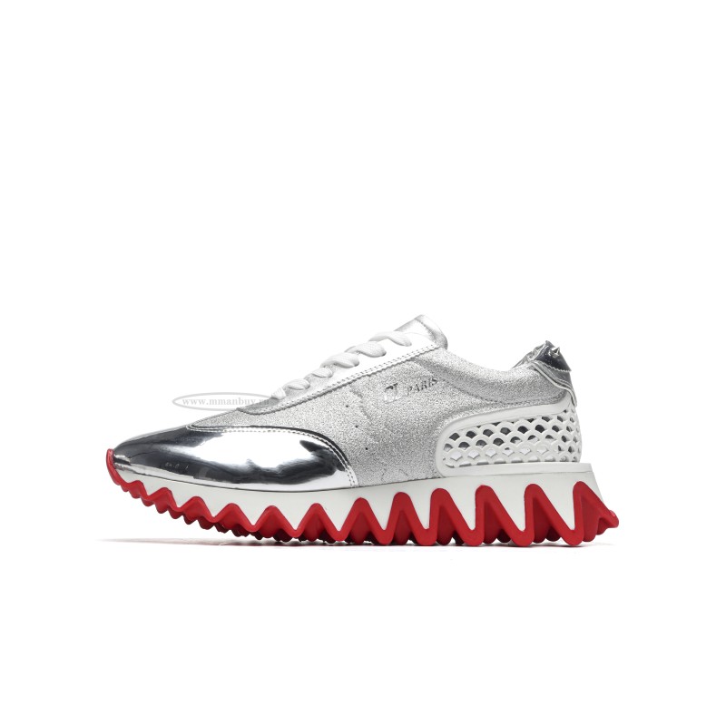 MManbuy  Chr1st*an 1oub0utin 1oubishark Leather Silver