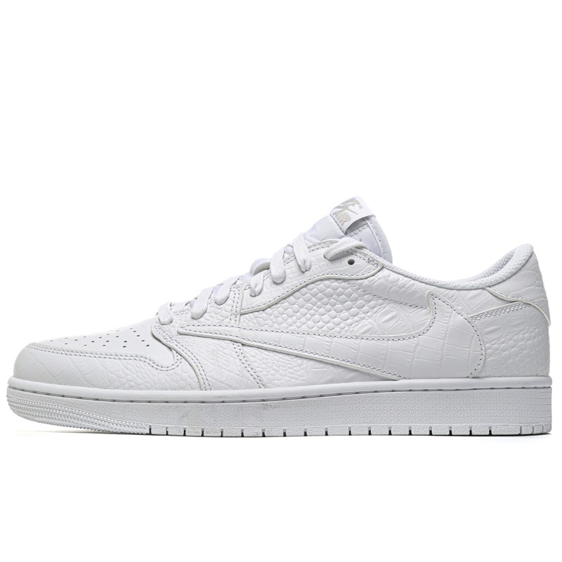 MManbuy Travis Scott Air Jordan 1 Custom White Crocodile